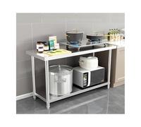 Table de travail pour la restauration, Établi de préparation des aliments, stockage classification, comptoir multifonctionnel(130 * 50 * 80cm/51.1 * 19.7 * 31.5in)
