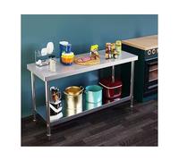 Table de travail pour la restauration, Table de préparation des aliments cuisine robuste, conception à double couche, matériau épaissi, charge stable(180 * 40 * 80cm/71 * 15.7 * 31.5in)