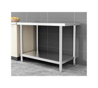 Table de travail pour la restauration, Table de préparation des aliments en acier inoxydable, facile à nettoyer, installer, forte capacité charge(140 * 40 * 80cm/55.1 * 15.7 * 31.5in)