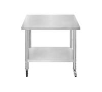 Gastro Acier inoxydable Table de préparation Table de cuisine mobile 60cm x 90cm