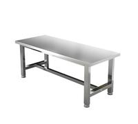 Table de travail robuste en acier inoxydable, capacité de 800 kg, cadre épais, pieds réglables, idéale pour garage, atelier, bureau à domicile (100 x 80 x 80 cm)