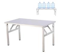 Table de travail robuste en acier inoxydable - Station de préparation pliable d'extérieur pour le rangement de la cuisine et le garage - Établi en métal de qualité commerciale (1000 x 600 x 750 mm)