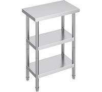 Table de travail table de cuisine table de préparation 356x610mm - Table de cuisine commerciale - Table robuste pour la restauration - Idéal pour les restaurants et les cafés