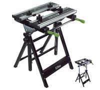 Table de Travail Workbench Aluminium Réglable en Hauteur Pliable Serrage Premium