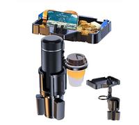 Table De Voiture | Plateau Multifonctionnel 4in1 Avec Base Réglable Et Démontable,Porte-Boissons De Voiture,Pour Console Centrale Et Tableau De Bord Pour Une Utilisation Quotidienne Longue