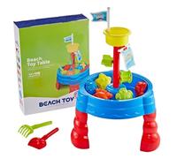 Table d'eau et de Sable - Table d'Activités Aquatiques,Jeu d'Extérieur Éducatif et Ludique pour Plage Jardin Terrasse Pelouse Arrière-Cour