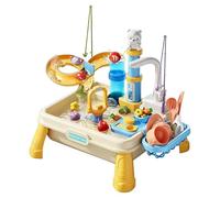 Table d'Eau pour d'Extérieur,Pompe Intégrée pour Jeu Sensoriel Extérieur | Table d'Activités Aquatiques | Pour Filles Garçons de 4 à 8 Ans, Idéal pour Salle de Jeux, Crèche, Terrasse, Plage, Jardin, P