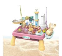 Table d'eau pour Tout-Petit - Table D'Activité Aquatique Et Sableuse pour - Jeu Éducatif D'Interaction Parent-Enfant avec Accessoires pour Été Extérieur Piscine Jardin Plage