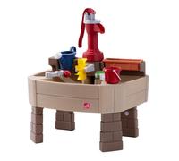 Step2 Pump & Splash Discovery Table D'Eau Avec Pompe | Table Aquatique En Plastique Pour Enfants, Grise Et Rouge | Jouets D'Eau Pour Le Jardin Avec 8 Accessoires