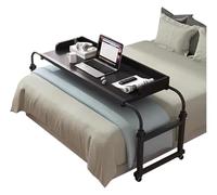 Table debout au-dessus du lit, table de lit avec 4 roulettes, poste de travail debout, plateau de nourriture, bureau, largeur réglable de 115 à 210 cm, chariot for ordinateur portable, tables de lit,