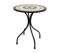 Table décorative en mosaïque méditerranéenne, design étoilé, table de jardin, table de bistrot, 60 x 70 cm