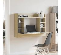 Table d'écriture - JILI - mural - chêne sonoma - 105x48x75 cm - Bois d'ingénierie J144