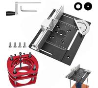 Table Defonceuse a Bois mit Plaque D'insertion Défonceuse, Plaque Lift Base Support Levée Maximale 51mm, Défonceuse Sur Table Aluminium pour Moteurs avec 64 à 65 mm de Diamètre (Noir)
