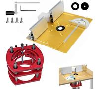Table Defonceuse a Bois mit Plaque D'insertion Défonceuse, Plaque Lift Base Support Levée Maximale 51mm, Défonceuse Sur Table Alumin