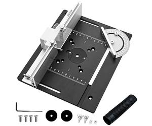 Table DéFonceuse Plaque Aluminium, Table Fraisage Insert Avec Support De Torsion Coudé, DéFonceuse Plaque, Defonceuse A Bois Accessoire Pour Fraisage Rainurage Finition