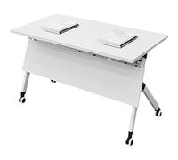 Table d'entraînement mobile avec roulettes verrouillables et panneau modeste, table de conférence pliable pour salles de réunion, salles de formation, centres médias et salles de classe, blanc, 120 x