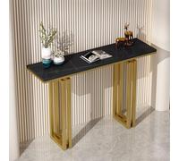Table d'entrée 120 x 30 x 80 cm, 6 Combinaisons de Couleurs, Console de Style Nordique pour Petits espaces (doré 2)
