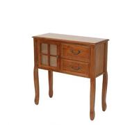 Table d'entrée en bois massif avec tiroirs et étagère de rangement ouverte, table d'entrée de salon, table d'appoint étroite, table de canapé console moderne, table d'entrée, table de couloir(Light Wa