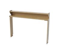 Table d'entrée en bois, table console de canapé à 2 niveaux, table de canapé profonde avec repose-pied antidérapant, lignes de réserve de plinthe, originale pour couloir, salon