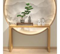 Table d'entrée moderne en noyer, table console étroite pour entrée, table de canapé élégante, table polyvalente derrière le canapé, 80 cm, parfaite pour la décoration de la maison
