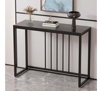 Table d'entrée moderne - Table console en laiton avec cadre en acier peint, étagère de rangement pour couloir, stable et capacité de charge, idéale pour la décoration du foyer et de la chambre (80 x