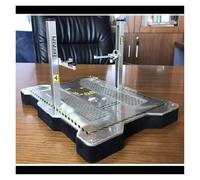 Table d'entretien pour Maquette Voiture Alliage À L'échelle 1:18 Présentoir À Monter Soi-même Accessoires Garage(Silver B)