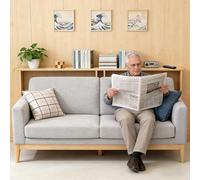 Table derrière canapé Robuste et stable derrière la table de canapé avec accessoires, Table de couloir étroite et longue pour petit espace/ appartement, Noir/ Blanc(Natural,47x6x29.5in/120x15x75cm)