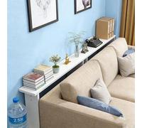 Table derrière canapé Robuste et stable derrière la table de canapé avec accessoires, Table de couloir étroite et longue pour petit espace/ appartement, Noir/ Blanc(White,47x4x29.5in/120x10x75cm)