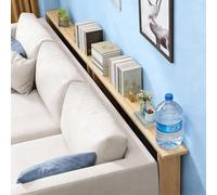 Table derrière canapé Table Basse Mince pour Le Bureau ou la Maison, Table d'entrée Peu encombrante avec Accessoires, pour Livres/Oeuvres d'art/Plantes Vertes(Natural,59x6x29.5in/150x15x75cm)