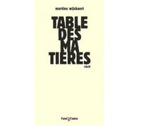 Table des matières : Avec Ce qui est en train de se dire et Le territoire