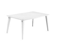 Allibert Table de jardin LIMA rectangulaire en résine blanc 6 personnes