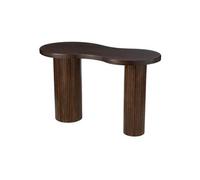 Table design vague 120x64x75 cm en manguier marron foncé