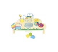 Table d'eveil en bois Multicolore 8 activites (formes engrenages labyrinthe...) - 42x25x14cm - Jouets Bebe - Des 18 mois