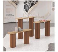 Table d'exposition portable pliable pour travaux manuels, chaussures, sacs à main, salons, foires, colonnes de support en papier (B 120 x 30 x 60 cm)