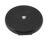 Table d'exposition rotative électrique avec éclairage LED, 25 cm, silencieuse, capacité de charge de 20 kg, support d'exposition pour bijoux, noir