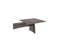 Table d'extension carrée L.124,5 x P.120 cm mélaminé pieds pleins - Cèdre
