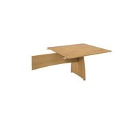 Table d'extension carrée L.124,5 x P.120 cm mélaminé pieds pleins - Hêtre