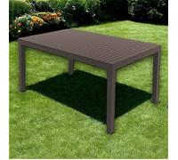 Table d'extérieur Danastas - Dmora - En PVC - Anthracite 150x90h72 cm