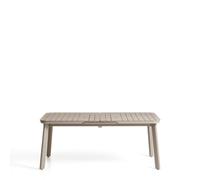 Table d'extérieur extensible Izola en aluminium finition taupe 185 (235) x 100 cm
