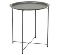 HOME DECO FACTORY Nuevo 2024-MESA Auxiliar Verde, HDO0053, Modèle Sienna Vert Olive M4, d'appoint, Mobilier, Table d'Extérieur, 47x50x47 cm, à Monter