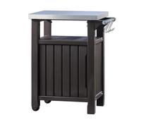 Table d'extérieur multifonctionnelle de barbecue Unity - KETER - Gris - 150L de rangement
