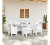 Table D'extérieur Vidaxl Blanc Polypropylène Moyenne Durable
