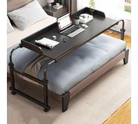 Table d'hôpital au-dessus du lit pour un usage domestique - Pivotante sur le lit - Table de lit réglable en hauteur - Table de lit d'hôpital - Chaise chariot pour ordinateur portable - Pour lit
