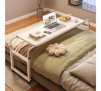 Table d'hôpital au-dessus du lit pour un usage domestique pivotante, table de lit avec roulettes, table de hauteur réglable, table de lit d'hôpital, chariot de chaise, bureau d'ordinateur portable