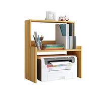 Table d'imprimante multifonction double couche pour imprimante - Support de rangement et organisation de bureau - Laiton - Taille S