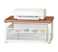 Table d'imprimante - Organiseur réglable à double couche - Organiseur pour bureau, étagère d'imprimante de bureau, école, cuisine, plan de travail, four, organisation