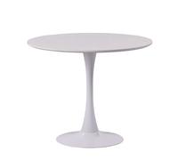 Table d'intérieur - ORLANDO - Ronde 90 cm - MDF effet bois - Base métal - 4 places