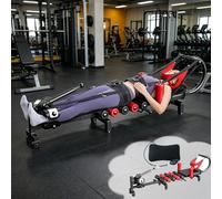 Table d'Inversion Table d'étirement pour Maison et Salle de Sport avec 10 Rouleaux, Banc d'étirement Incliné à 45° pour Le Cou et Les Épaules, Équipement de Relaxation