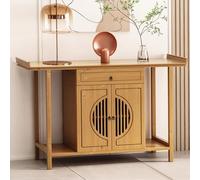 Table D'offrande sur Piédestal Chinoise, Autel Personnel, Table De Prière sur Pied, Meuble D'autel De Méditation avec Tiroir, pour Salon, Chambre À Coucher(Beige,100cm/39.4in)