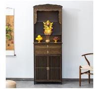 Table D'offrandes sur Piédestal, Meuble D'autel avec Rangement, Présentoir pour La Méditation Et La Pratique Spirituelle, Table D'autel en Bambou pour Chambre, Salon Ou Bureau(50cm/19.7in)